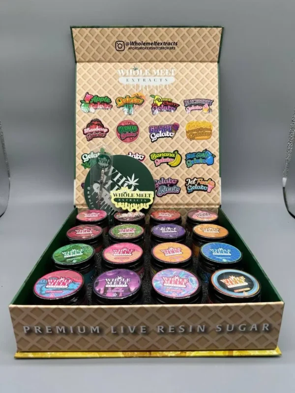 Whole Melt Extracts Gelato Edition premium cannabis extract variety pack with 16 unique gelato strains