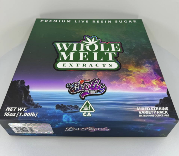 Whole Melt Extracts Exotic Edition premium cannabis extract variety pack with 16 unique strains