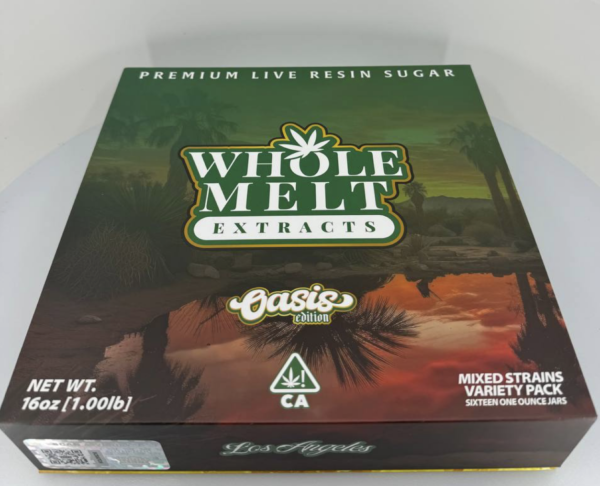 Whole Melt Extracts Oasis Edition premium cannabis concentrate collection with 16 unique flavors