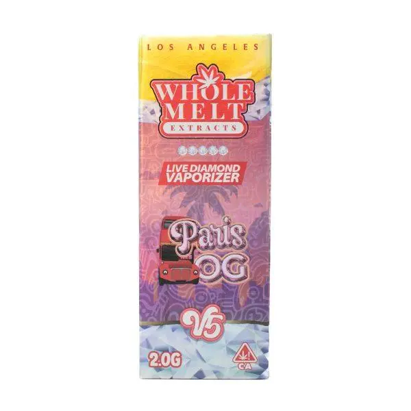 Whole Melts Paris OG V5 Vape premium 2g disposable with liquid diamonds and live resin