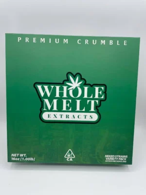 Whole Melt Extracts Premium Crumble high quality cannabis concentrate with 16 unique strains