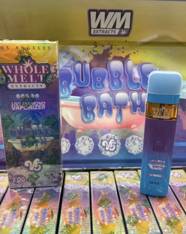 Whole Melts Bubble Bath V5 Vape premium 2g liquid diamond disposable with lavender and floral notes