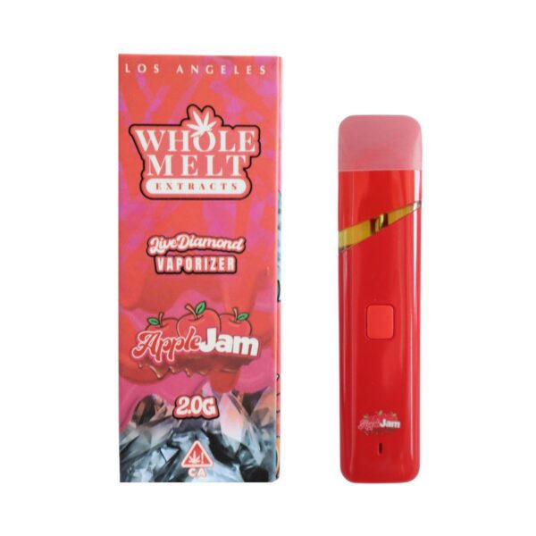 The Whole Melt 2g Apple Jam hybrid cart device and packaging