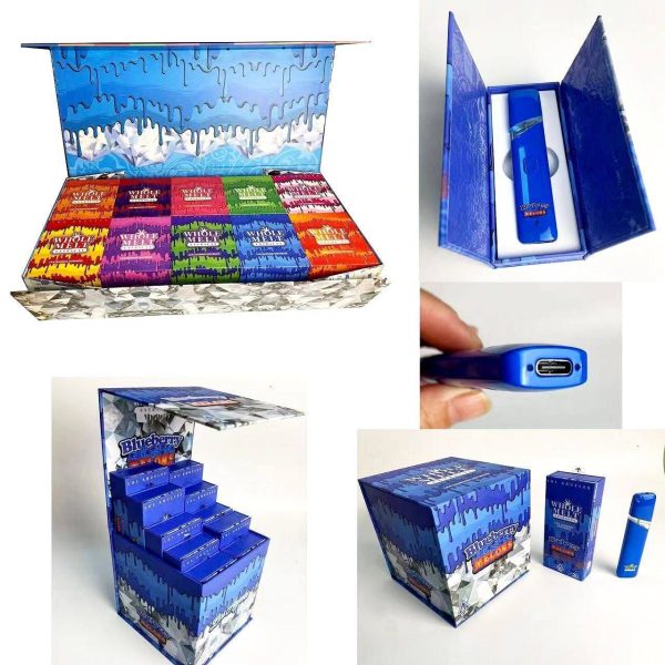 Whole Melts 2G Blue Master Box, 100 Disposable Vapes, 10 Flavors, product packaging