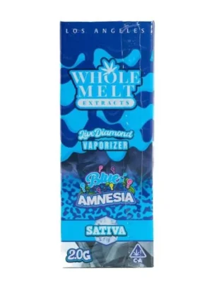 Whole Melts 2G Blue Amnesia Sativa Vape device and packaging