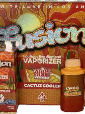 Whole Melts 2g Cactus Coolerz x Fusion Sativa Disposable, device and box