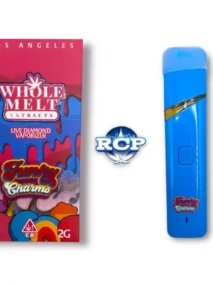 Whole Melts 2G Funky Charms Hybrid Disposable, device and packaging