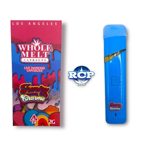 Whole Melts 2G Funky Charms Hybrid Disposable, device and packaging